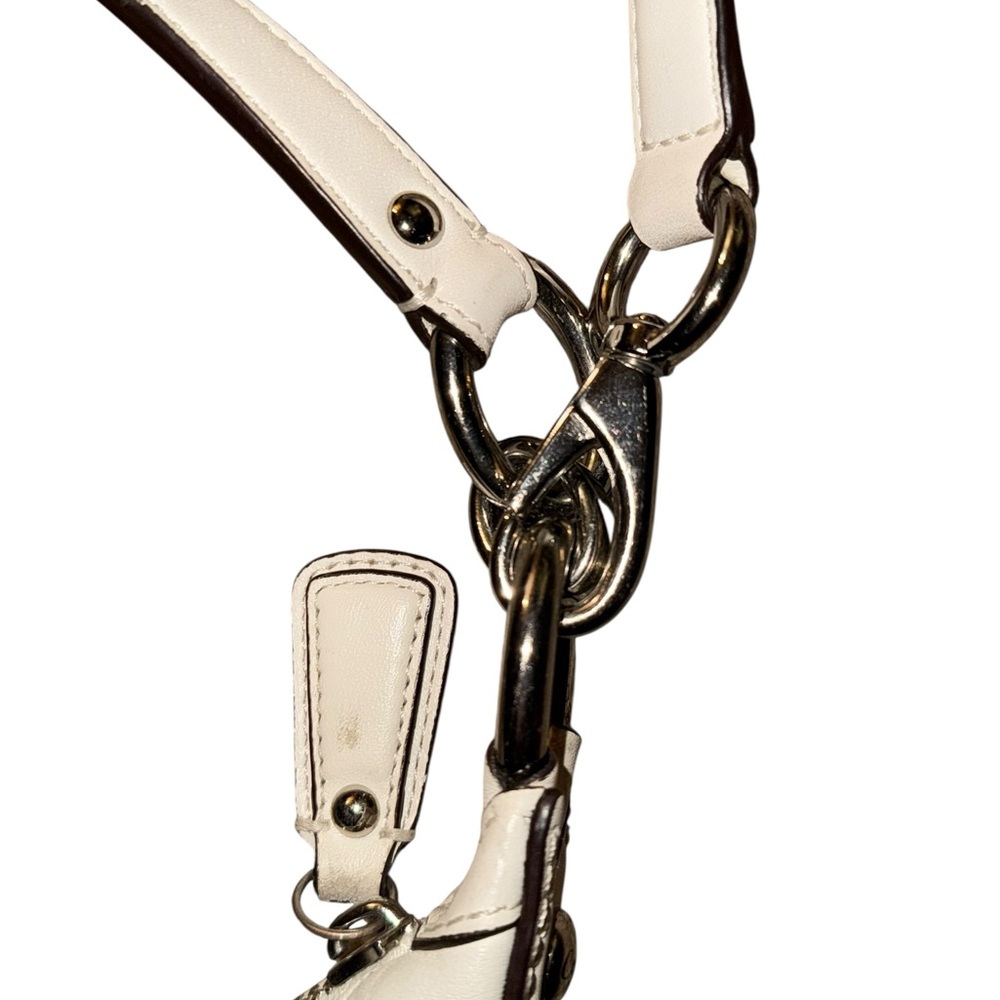 Coach White Leather Shoulder Bag - Picture 8 of 11